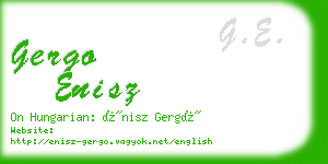 gergo enisz business card